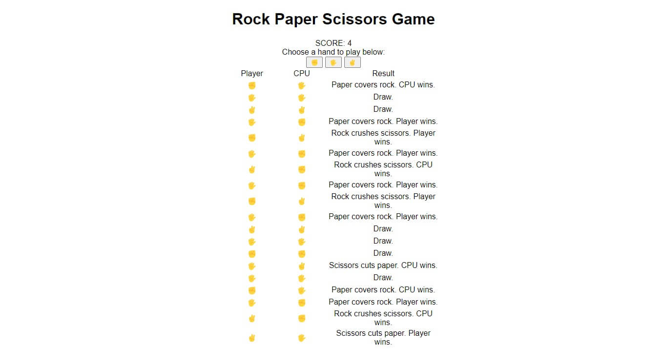 Rock Paper Scissors
